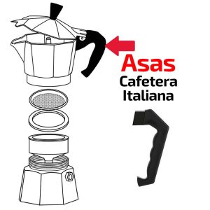 Asa para Cafetera Italiana Bialetti y Turmix