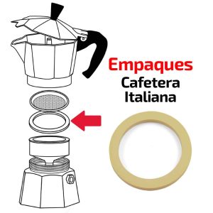 Junta y filtro Bialetti de repuesto para cafetera italiana de 1 taza, Blanco
