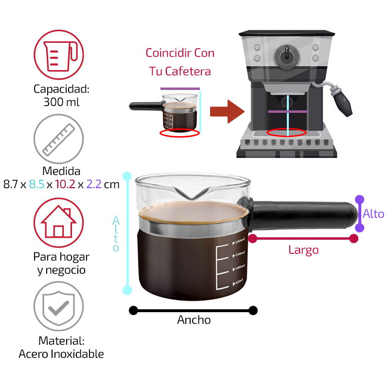 Jarra Universal Para Cafetera Espresso - Imagen 2